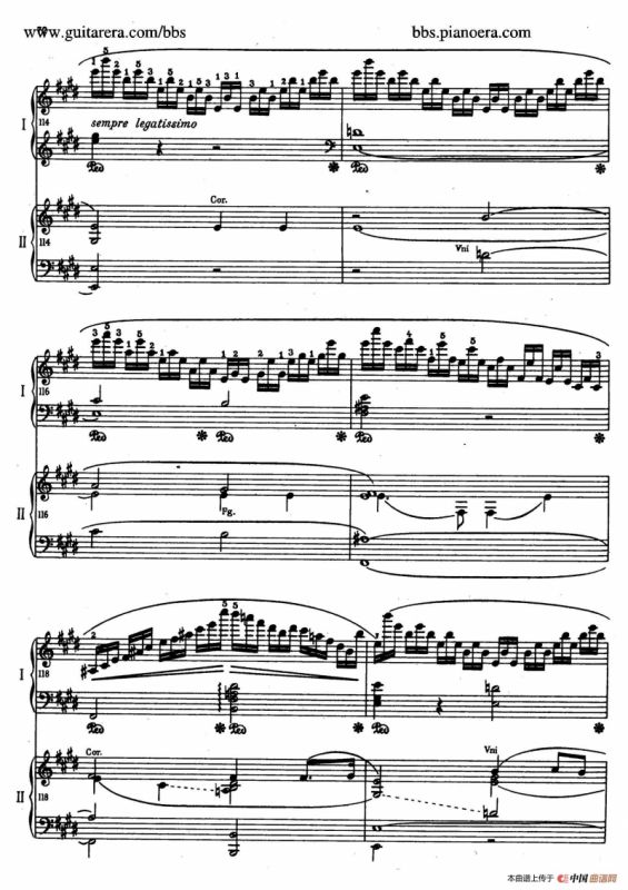 e小调第一钢琴协奏曲 Op.11（双钢琴版·第二乐章）