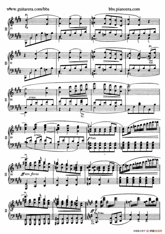 e小调第一钢琴协奏曲 Op.11（双钢琴版·第一乐章）