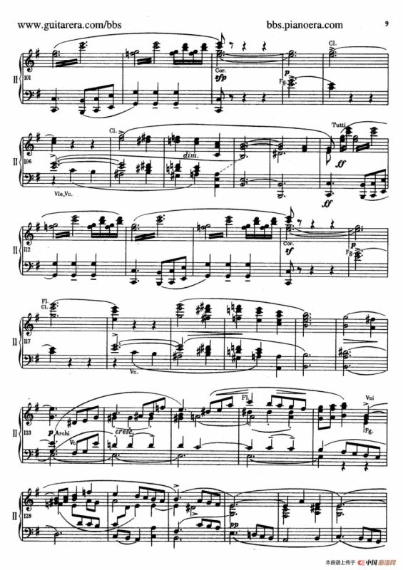 e小调第一钢琴协奏曲 Op.11（双钢琴版·第一乐章）