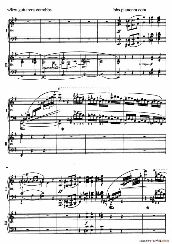 e小调第一钢琴协奏曲 Op.11（双钢琴版·第一乐章）