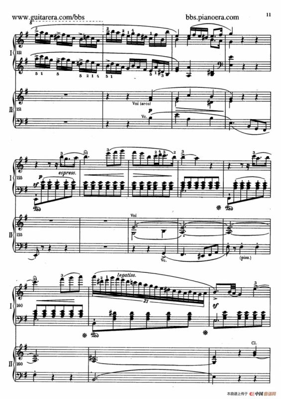 e小调第一钢琴协奏曲 Op.11（双钢琴版·第一乐章）