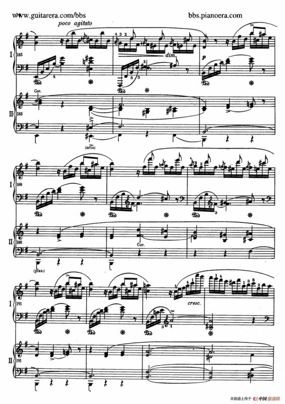 e小调第一钢琴协奏曲 Op.11（双钢琴版·第一乐章）