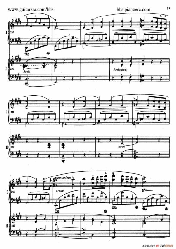 e小调第一钢琴协奏曲 Op.11（双钢琴版·第一乐章）