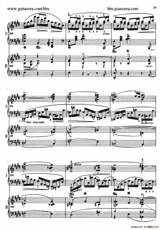 e小调第一钢琴协奏曲 Op.11（双钢琴版·第一乐章）