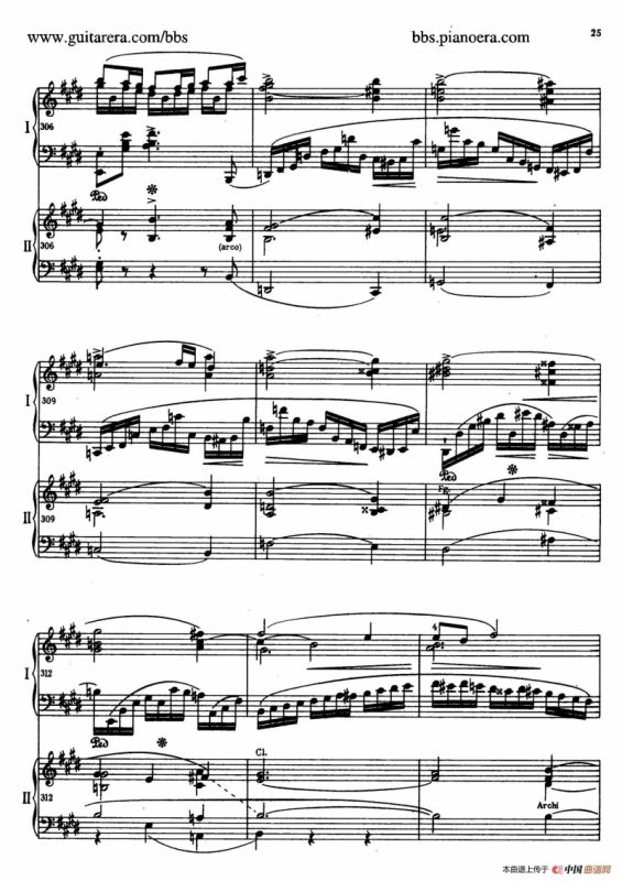 e小调第一钢琴协奏曲 Op.11（双钢琴版·第一乐章）