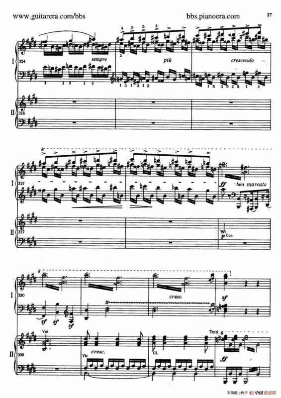 e小调第一钢琴协奏曲 Op.11（双钢琴版·第一乐章）