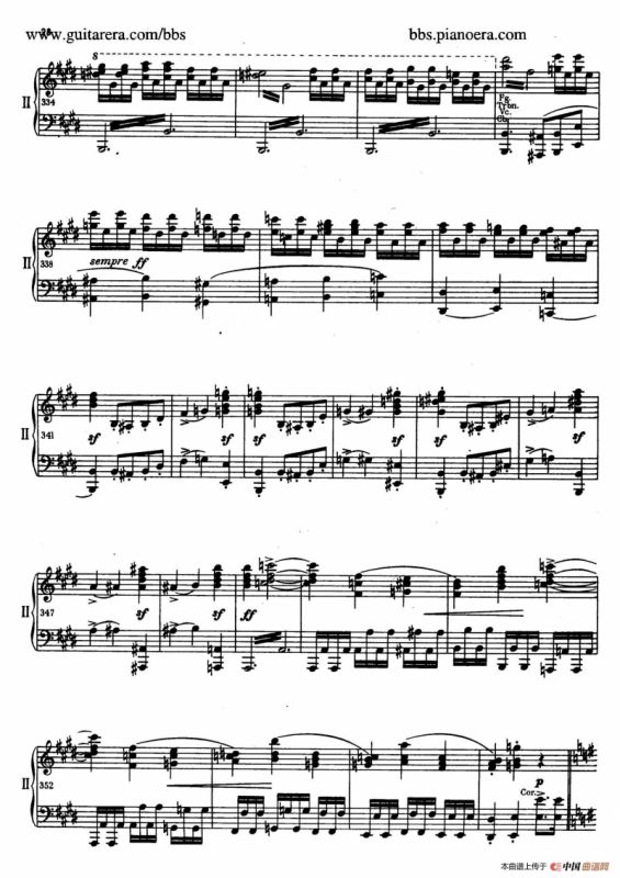 e小调第一钢琴协奏曲 Op.11（双钢琴版·第一乐章）