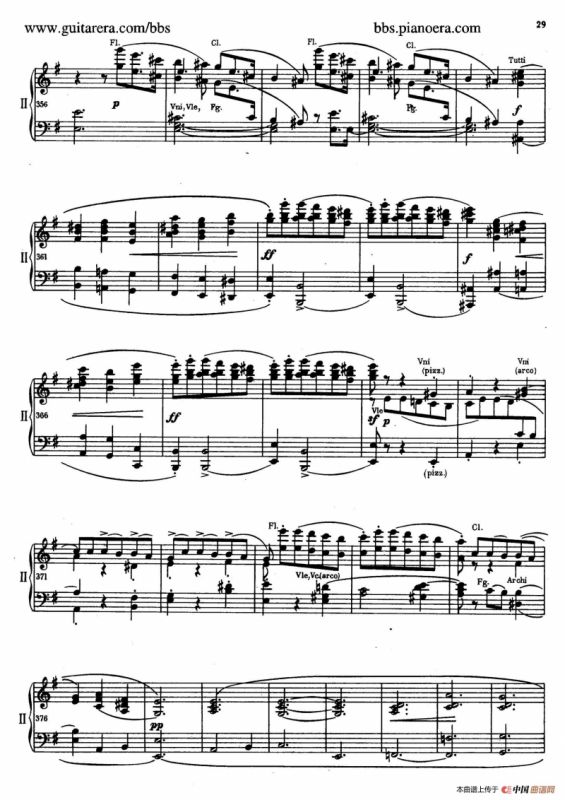 e小调第一钢琴协奏曲 Op.11（双钢琴版·第一乐章）