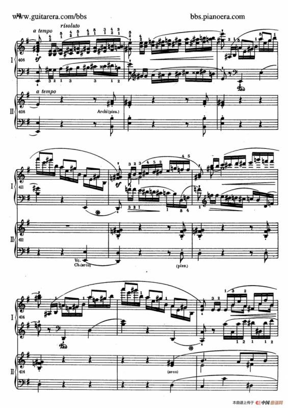 e小调第一钢琴协奏曲 Op.11（双钢琴版·第一乐章）