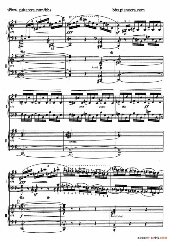 e小调第一钢琴协奏曲 Op.11（双钢琴版·第一乐章）