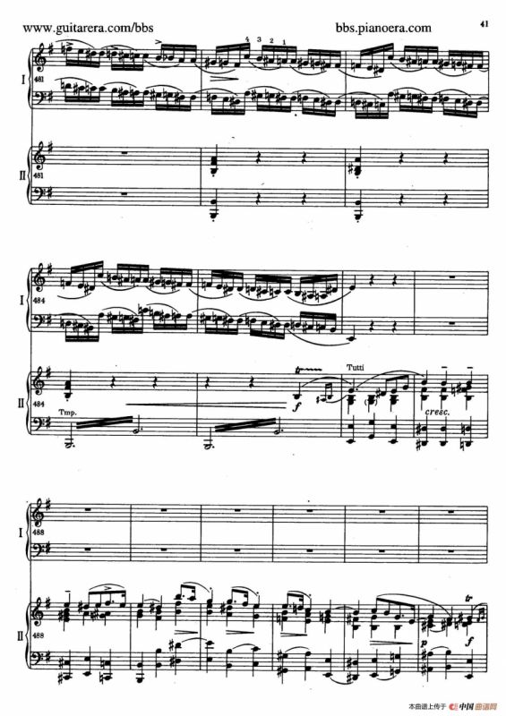 e小调第一钢琴协奏曲 Op.11（双钢琴版·第一乐章）