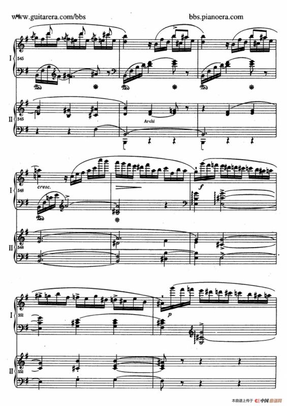 e小调第一钢琴协奏曲 Op.11（双钢琴版·第一乐章）