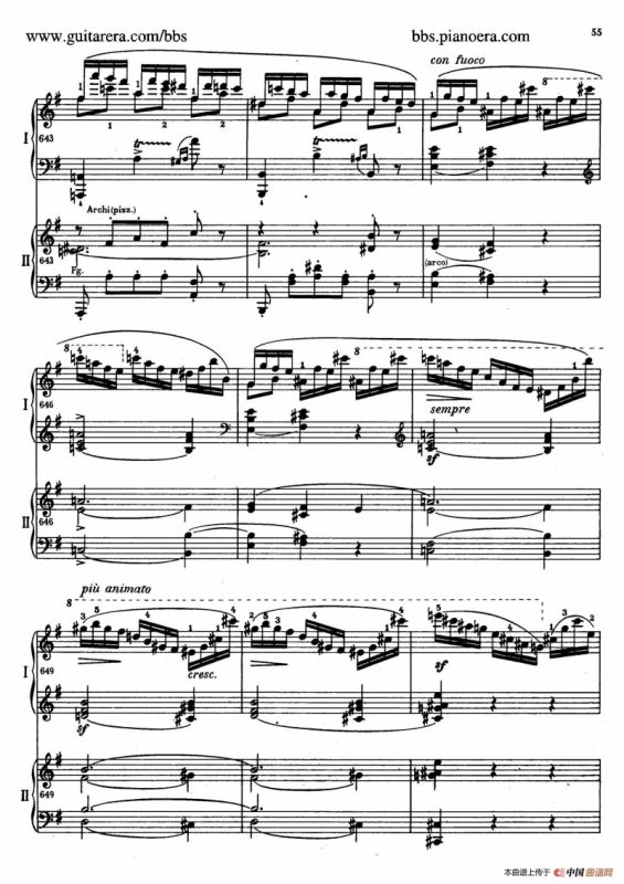 e小调第一钢琴协奏曲 Op.11（双钢琴版·第一乐章）