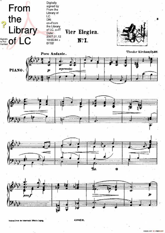 Vier Elegien Op.37（4首悲歌·1）