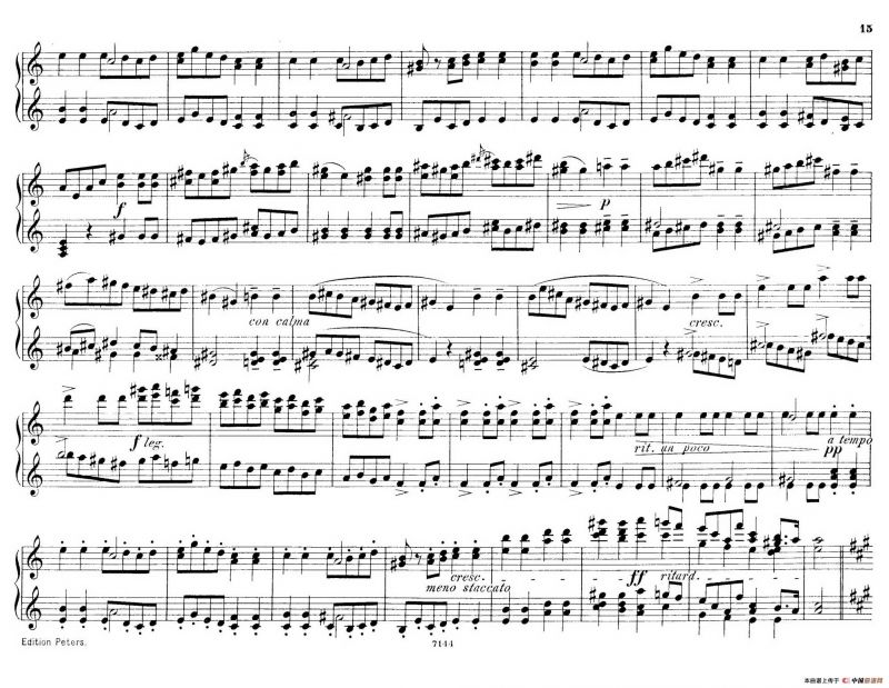 Deux Morceaux Pour Quatre Mains Op.43（2首四手联弹小品·2）