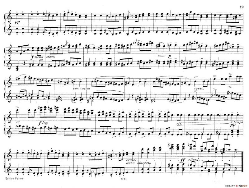 Deux Morceaux Pour Quatre Mains Op.43（2首四手联弹小品·2）