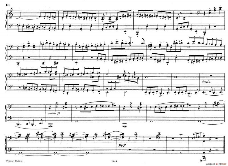 Deux Morceaux Pour Quatre Mains Op.43（2首四手联弹小品·1）