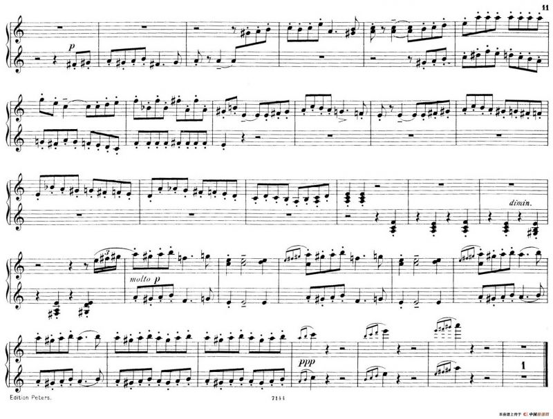 Deux Morceaux Pour Quatre Mains Op.43（2首四手联弹小品·1）