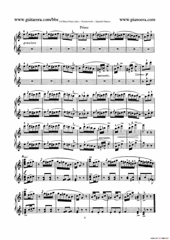 Spanish Dances Op.12（西班牙舞曲·四手联弹版）