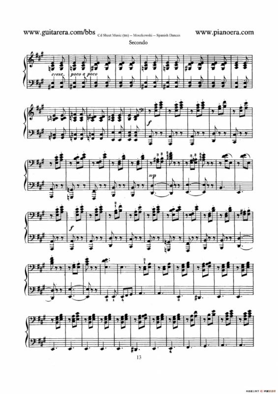 Spanish Dances Op.12（西班牙舞曲·四手联弹版）