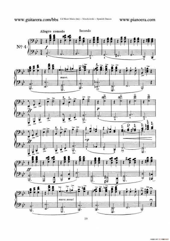 Spanish Dances Op.12（西班牙舞曲·四手联弹版）