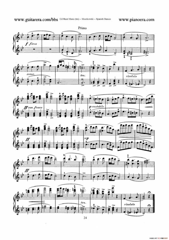 Spanish Dances Op.12（西班牙舞曲·四手联弹版）