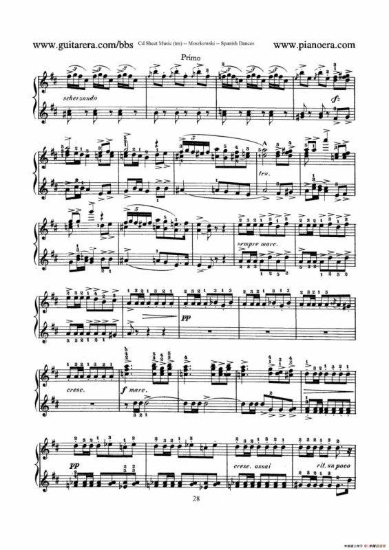 Spanish Dances Op.12（西班牙舞曲·四手联弹版）