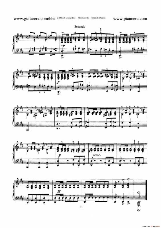 Spanish Dances Op.12（西班牙舞曲·四手联弹版）