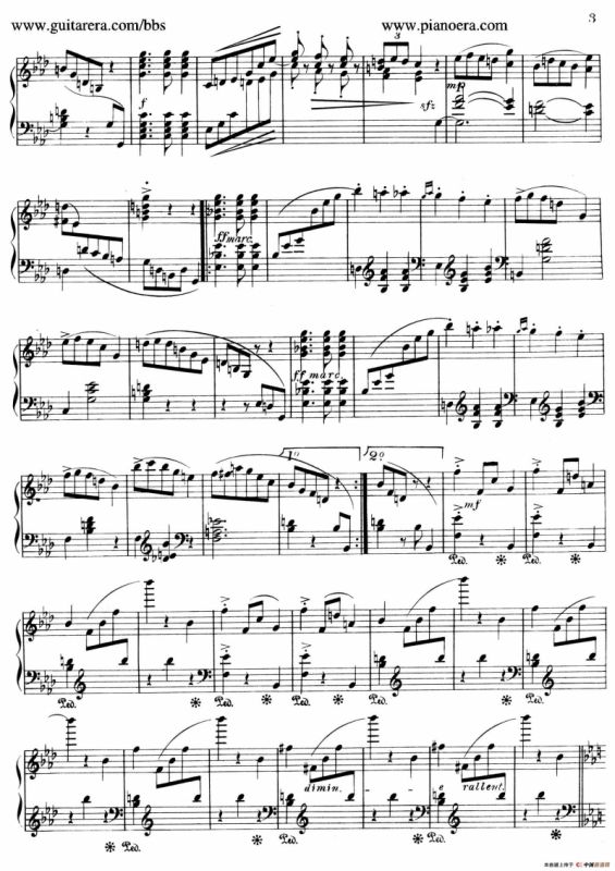 Valse Brillante in A Flat Major（降A大调华丽圆舞曲）