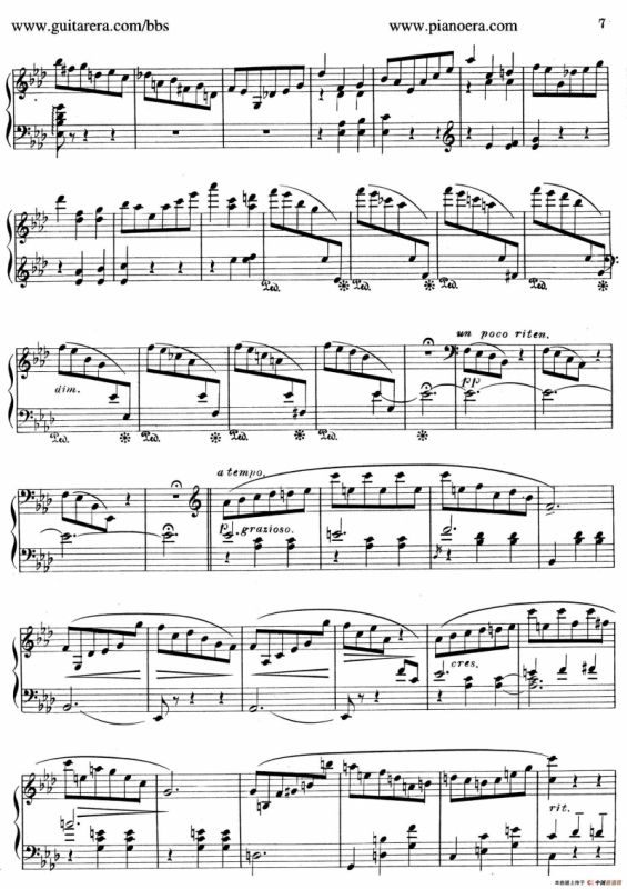 Valse Brillante in A Flat Major（降A大调华丽圆舞曲）