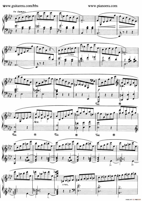 Valse Brillante in A Flat Major（降A大调华丽圆舞曲）