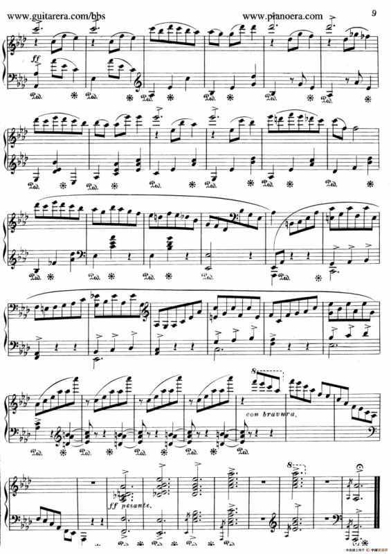 Valse Brillante in A Flat Major（降A大调华丽圆舞曲）