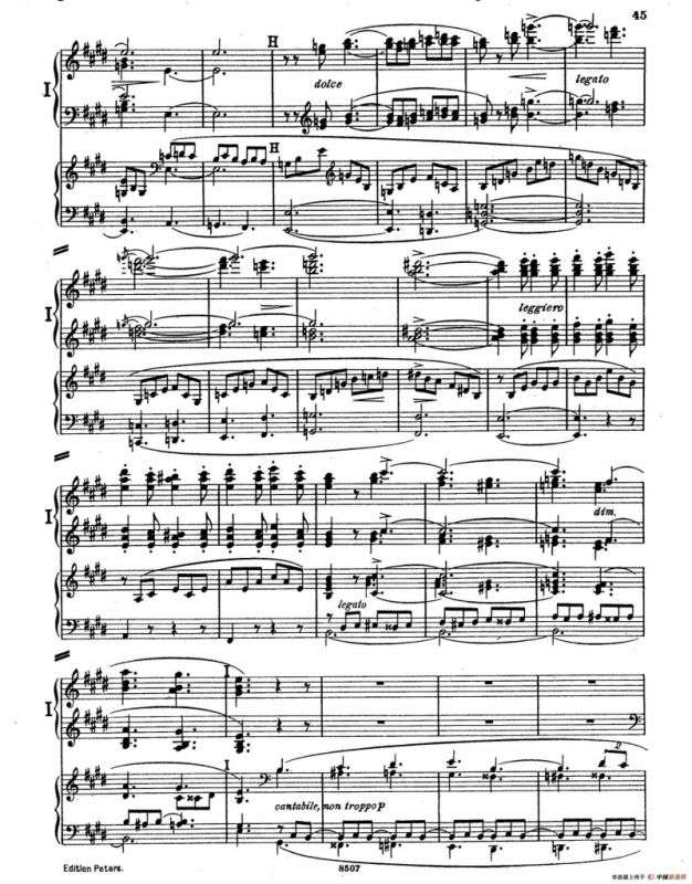 Piano Concerto in E Major Op.59（E大调钢琴协奏曲·双钢琴·第三乐章）