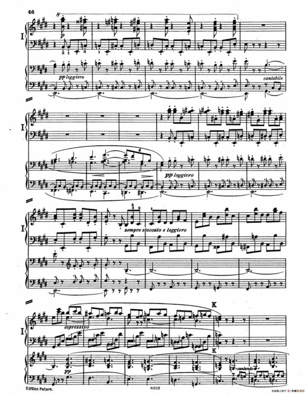 Piano Concerto in E Major Op.59（E大调钢琴协奏曲·双钢琴·第三乐章）