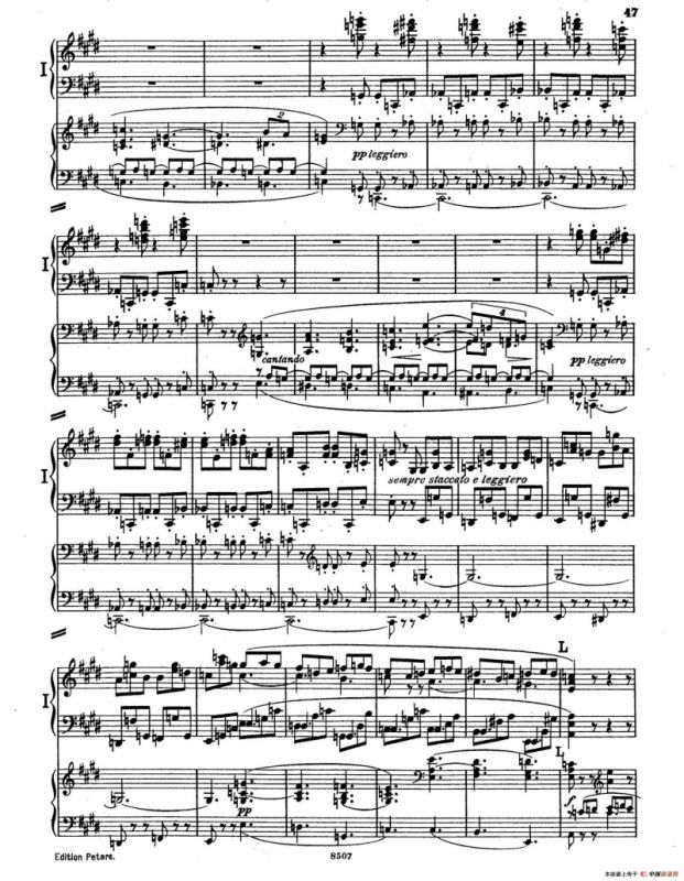 Piano Concerto in E Major Op.59（E大调钢琴协奏曲·双钢琴·第三乐章）