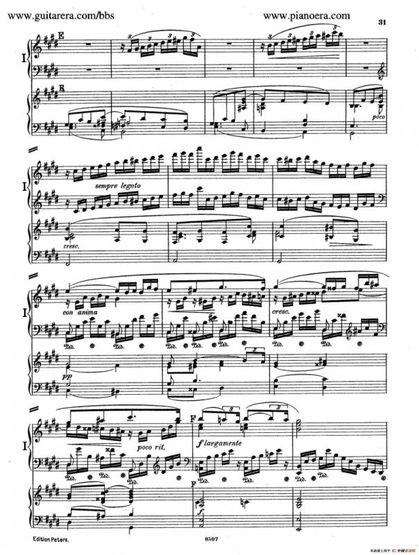 Piano Concerto in E Major Op.59（E大调钢琴协奏曲·双钢琴·第二乐章）