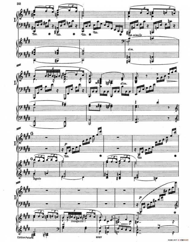 Piano Concerto in E Major Op.59（E大调钢琴协奏曲·双钢琴·第二乐章）