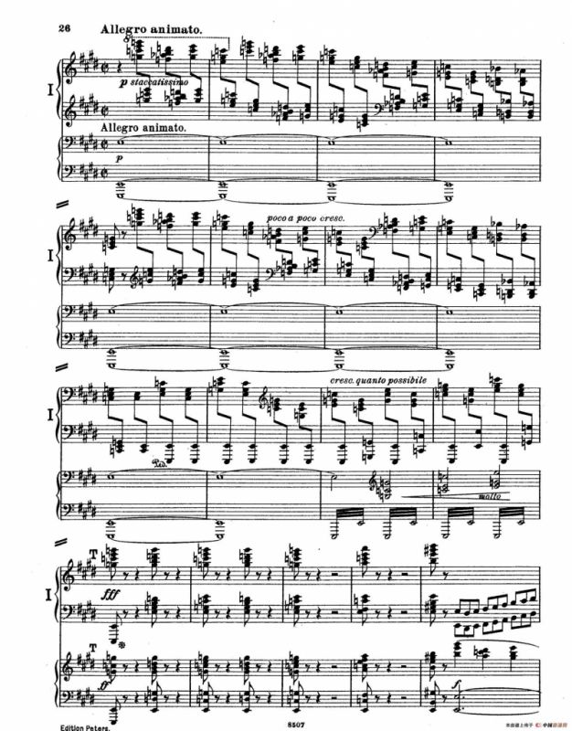 Piano Concerto in E Major Op.59（E大调钢琴协奏曲·双钢琴·第一乐章）
