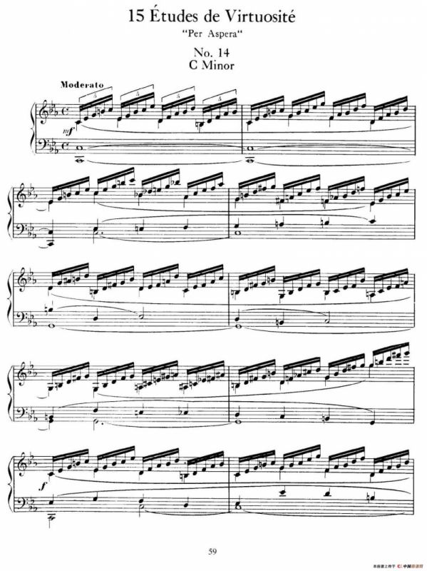 15 Etudes de Vortuosite Op.72（15首辉煌练习曲·14）