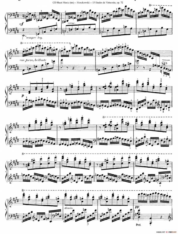 15 Etudes de Vortuosite Op.72（15首辉煌练习曲·1）