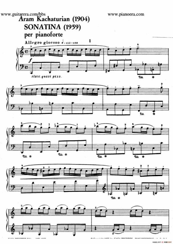 Piano Sonatina in C Major Op.93（C大调钢琴小奏鸣曲·第一乐章）