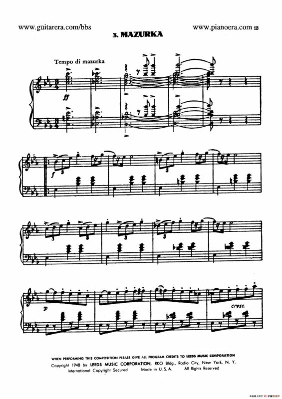 Masquerade Suite（化妆舞会·第三乐章）