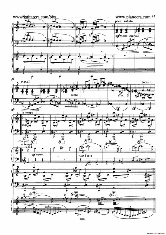 Piano Concerto in D-flat Major Op.37（降D大调钢琴协奏曲·Ⅱ·双钢琴）