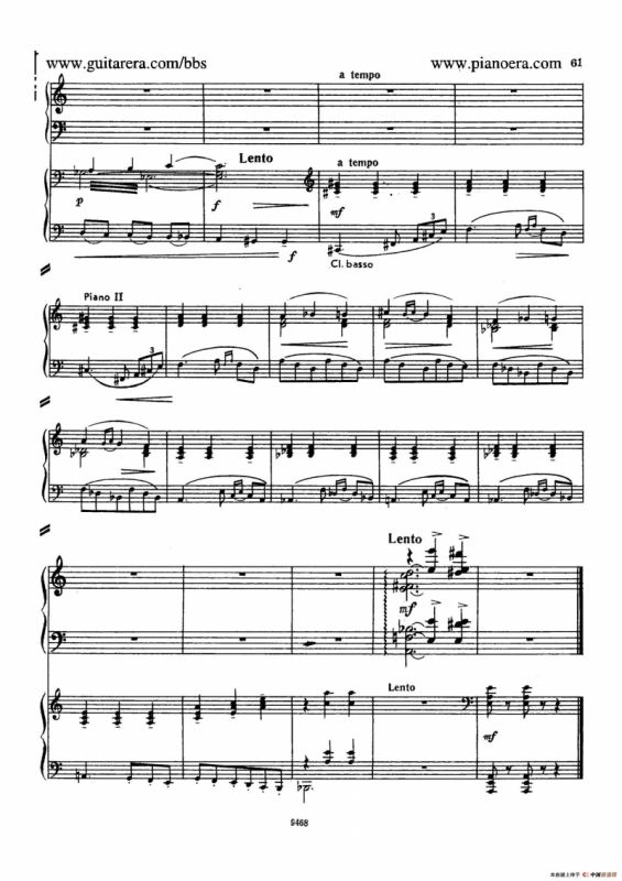 Piano Concerto in D-flat Major Op.37（降D大调钢琴协奏曲·Ⅱ·双钢琴）