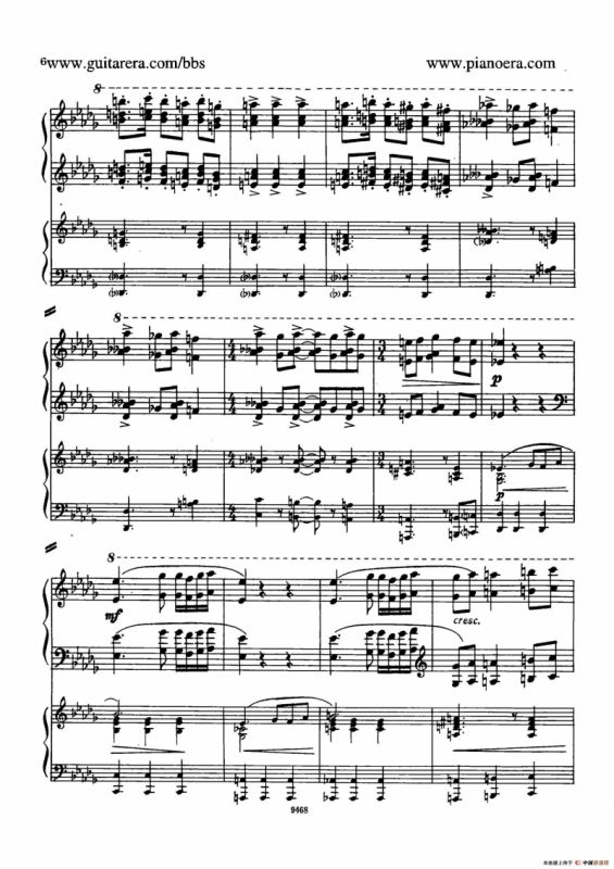 Piano Concerto in D-flat Major Op.37（降D大调钢琴协奏曲·Ⅰ·双钢琴）