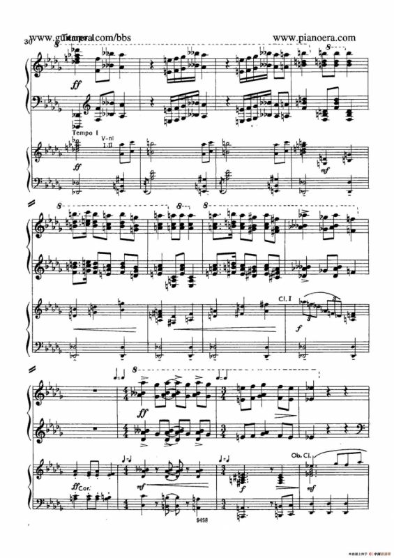 Piano Concerto in D-flat Major Op.37（降D大调钢琴协奏曲·Ⅰ·双钢琴）