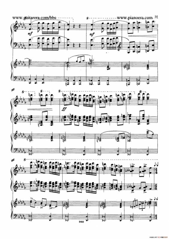 Piano Concerto in D-flat Major Op.37（降D大调钢琴协奏曲·Ⅰ·双钢琴）