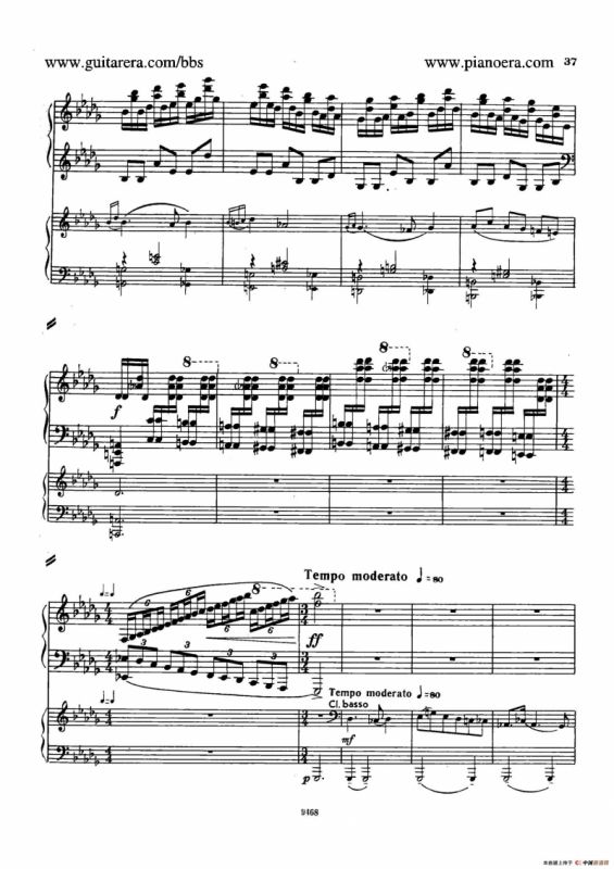 Piano Concerto in D-flat Major Op.37（降D大调钢琴协奏曲·Ⅰ·双钢琴）