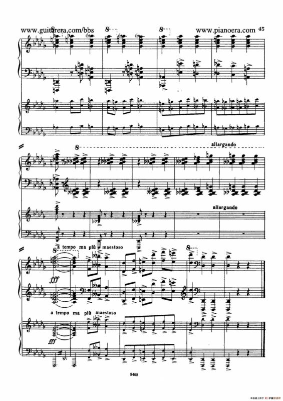 Piano Concerto in D-flat Major Op.37（降D大调钢琴协奏曲·Ⅰ·双钢琴）