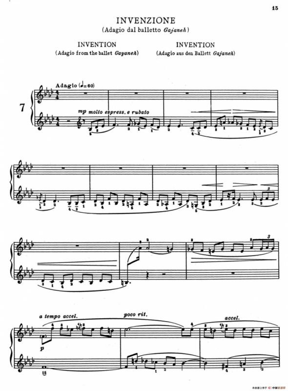 Childrens Album Book 1 Op.62（儿童钢琴曲集·7）